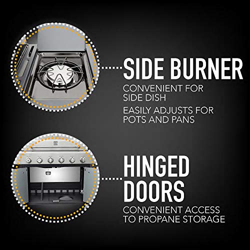 Kenmore-PG-A40611S0L-6-Burner-Cabinet-Style-Propane-Gas-BBQ-Grill-with-Side-Burner-73000-Total-BTU-Stainless-Steel