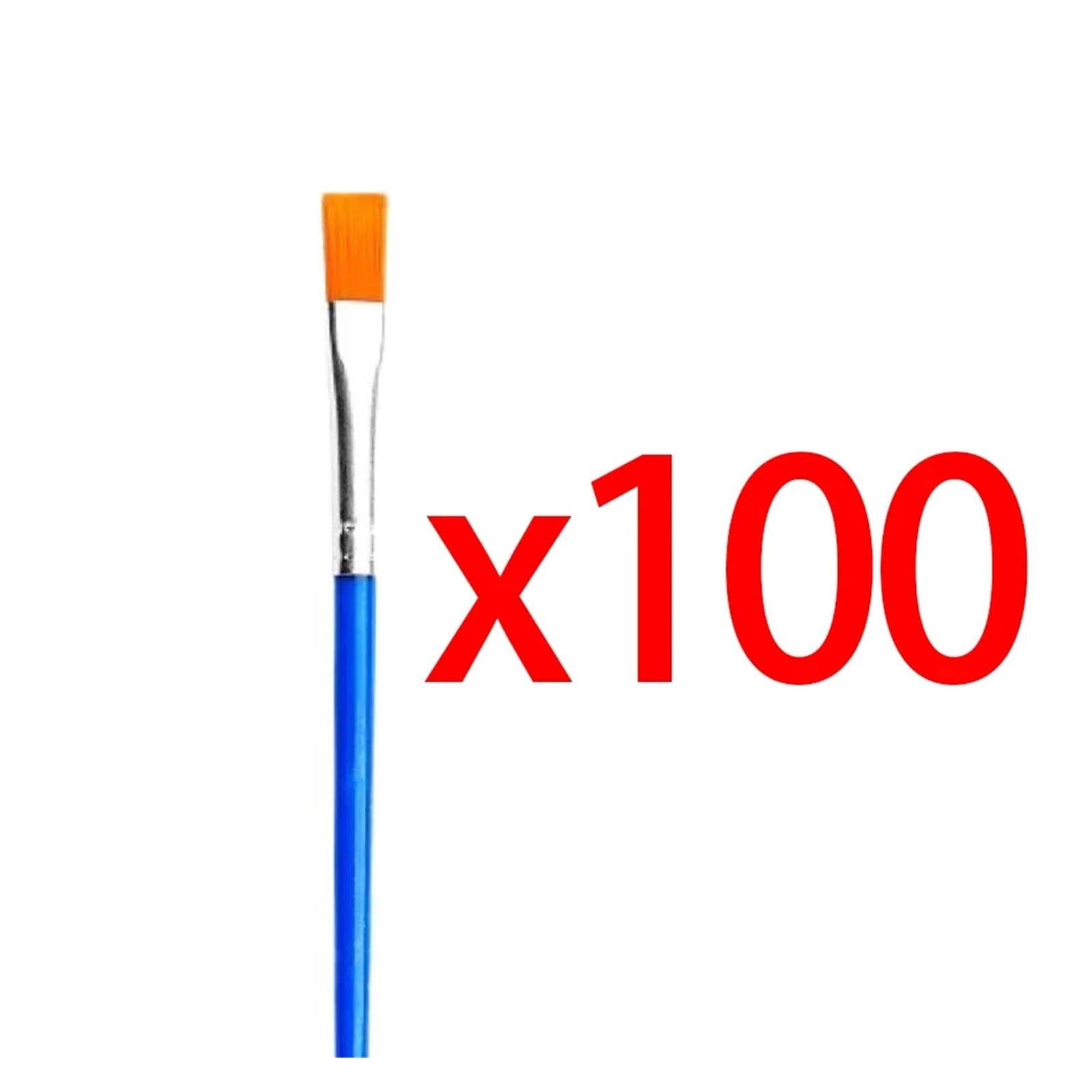 Pinsel 5–200-teiliges Pinsel-Set for Kinder, for Malen mit flachen, runden, Spitzen Pinseln, for Basteln, for Aquarell- und Ölgemälde-Pinsel(Flat 100Pcs)