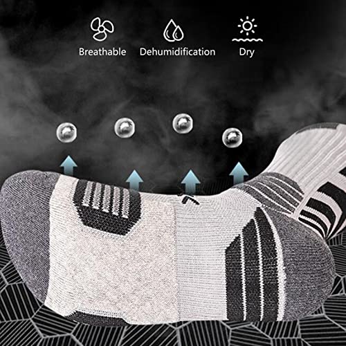 Fraobbg 4Pack Men's Basketball Sock Cushion Athletic Long Sports Outdoor Socks Compression Sock #TOP2