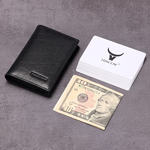Image of HISCOW Business Card Holder with Large Compartment - Full Grain Leather