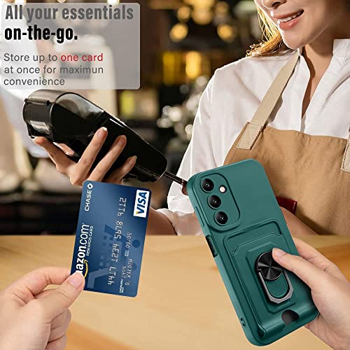 Cell Phones Case Cover Bundles Compatible With Samsung Galaxy A14 5G Case With Magnetic 360°Kickstand Case, 2 In 1 Military Case Full Body Tpu Heavy Duty Shockproof Protection With Shoulder Straps And #TOP3