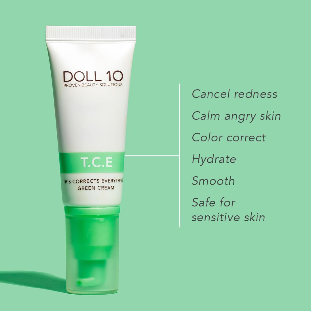 Doll 10 T.C.E Color Correcting Green Cream