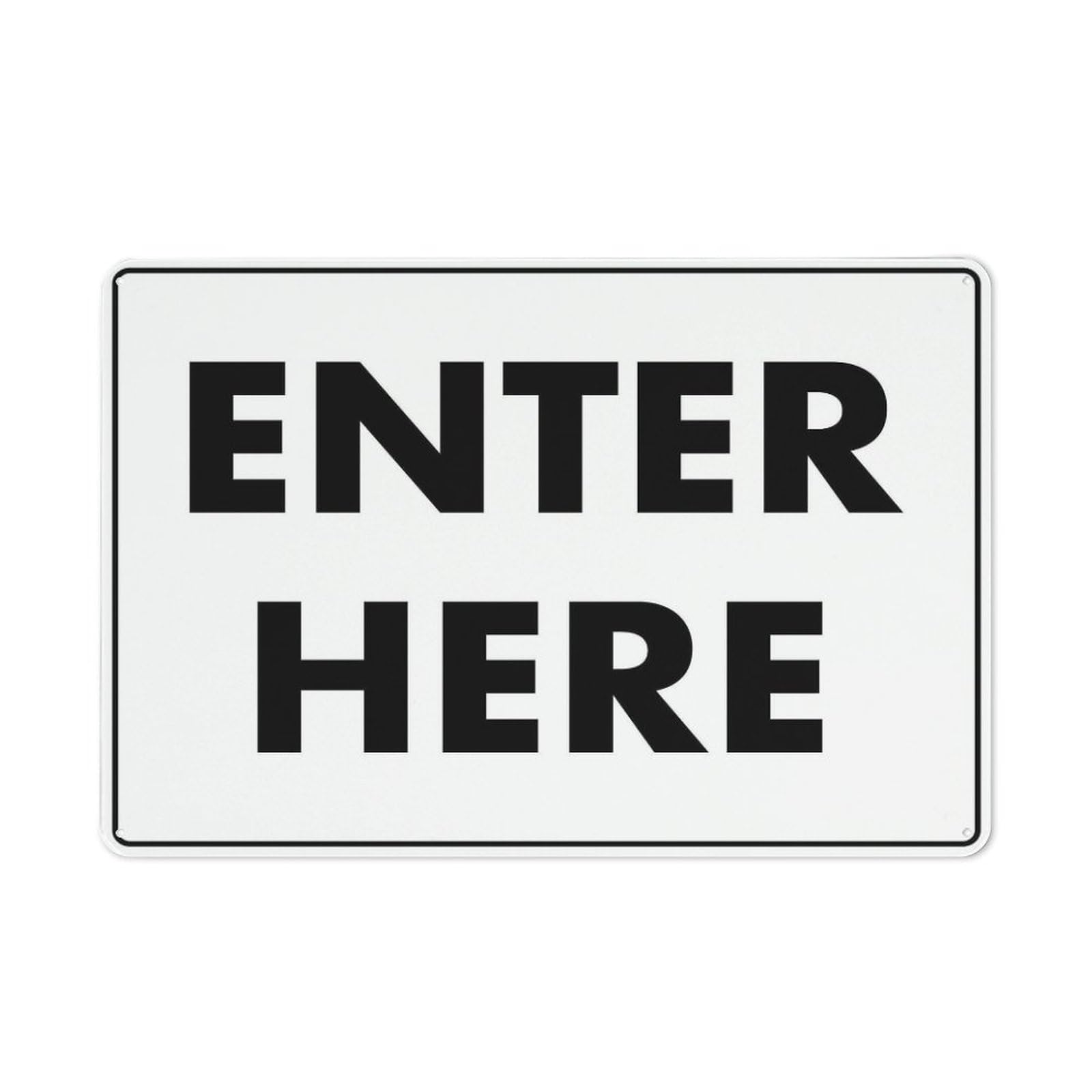 Xewazd A1934 Street Sign Metal Tin Signs Enter Here 8"X12" Rust-Resistant Aluminum Sign - Indoor & Outdoor Use For Fence & Yard