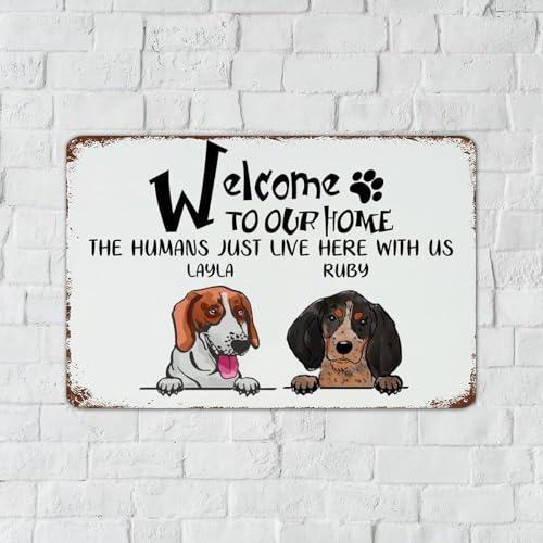 Nom de chien et chat panneau suspendre métal déco murale originale - 6