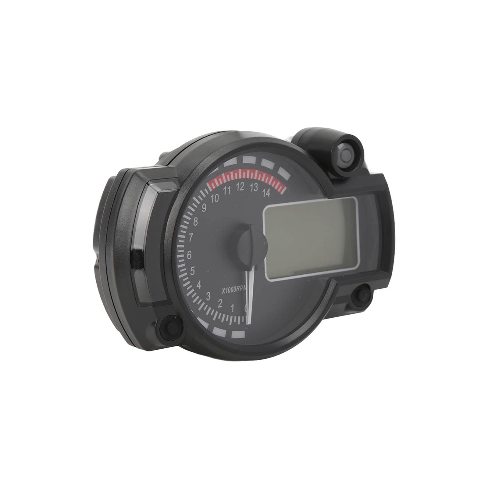 Contachilometri contachilometri per moto, contagiri LCD universale per veicoli a 12 V, display RPM regolabile con portata di 15000 giri/min, indicatore di chilometraggio per moto,