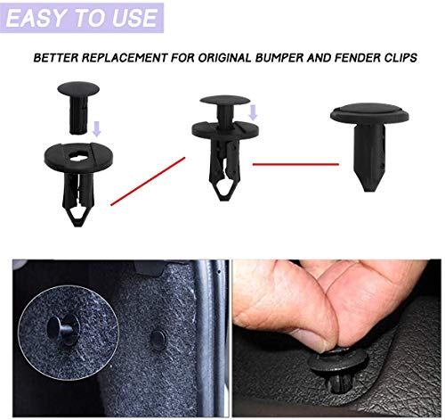120 Pcs Nylon Fender Clips Expansion Push Fastener Rivets For Polaris Ranger Rzr Kawasaki Teryx Honda Pioneer Suzuki Atvs Body Retainer Clips With Remover Tool By Tutor Auto #TOP2