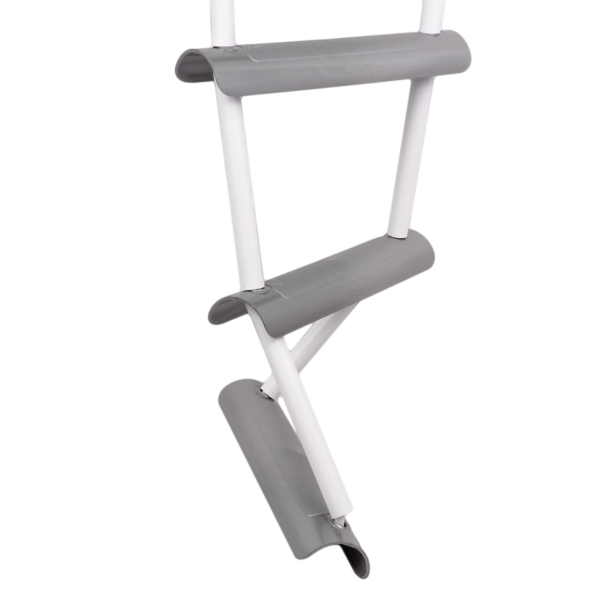 GATE14® Échelle en Corde, échelle de Bateau avec 4 marches en Plastique 106 x 30 cm