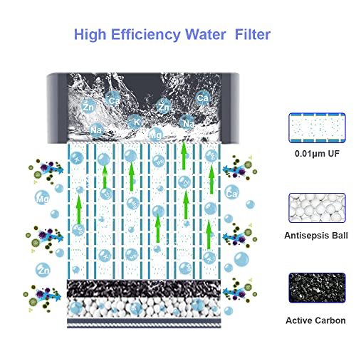 GOSOIT Waterfilter voor noodgevallen, voor kamperen, sport, reizen, waterfilter, filteren voor wandelen, kamperen, overleven, reizen en noodgevallen, verwijderd - Afbeelding 3
