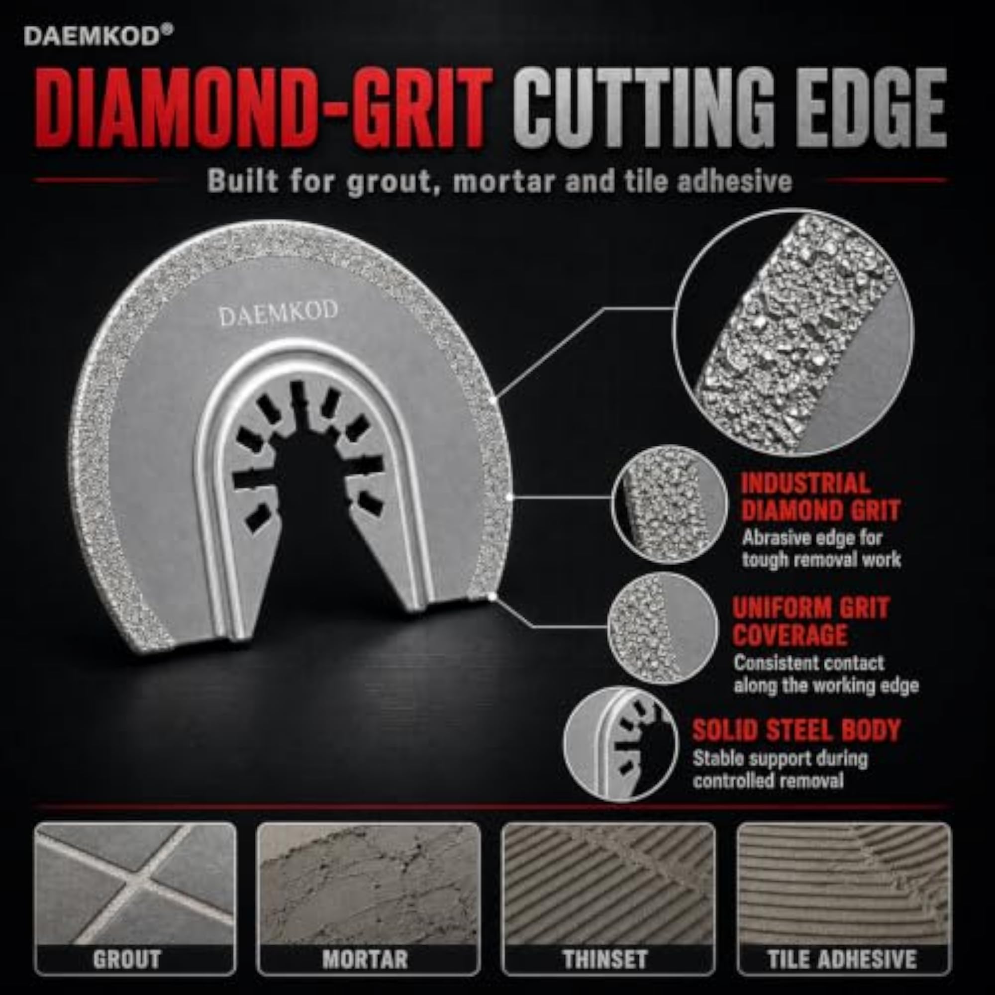 9 Pack Diamond Oscillating Tool Blade, Professional Blades