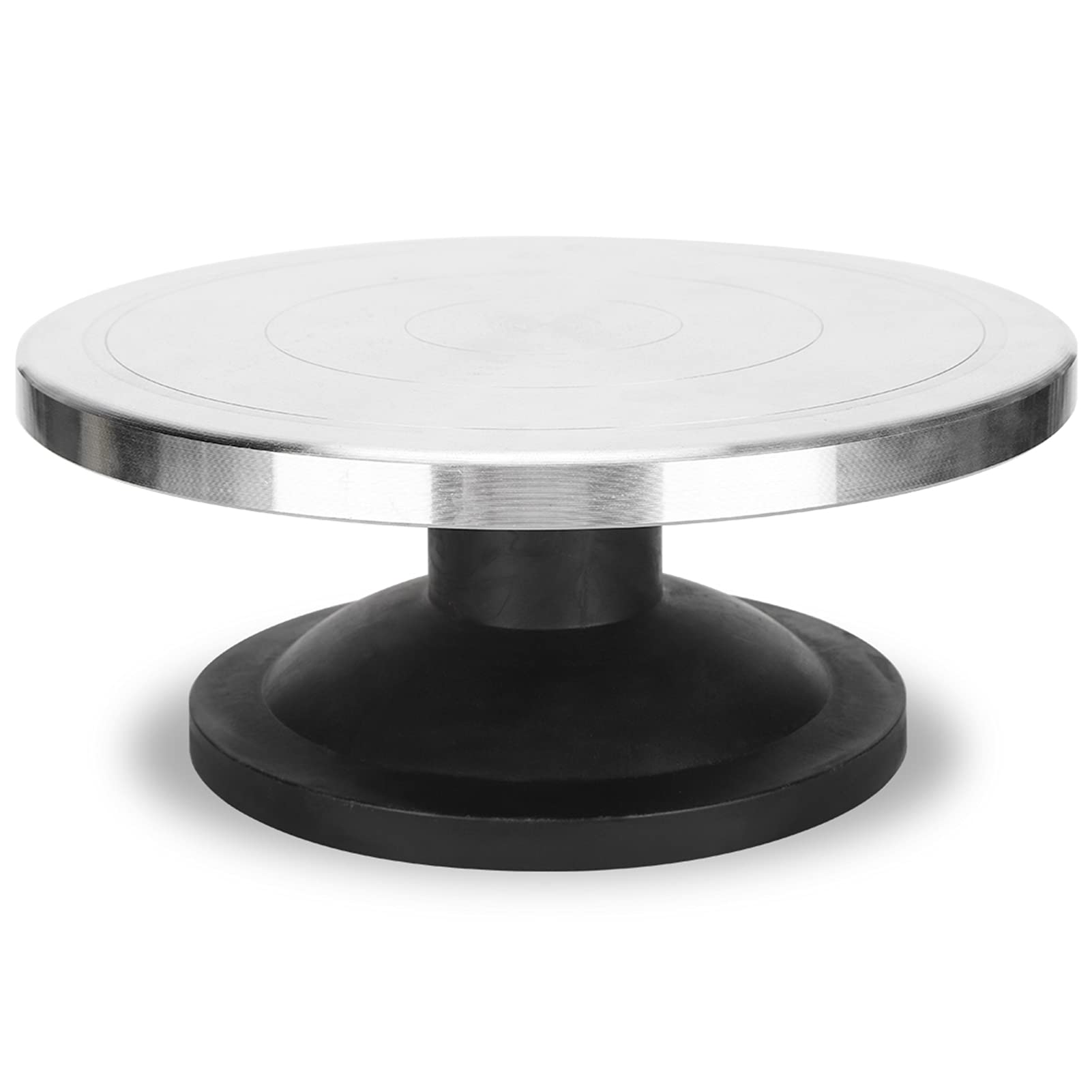 FILFEEL Obrotowy stół Rzeźbiarski 25 Cm z łożyskami do Garncarstwa, Dekorowania Ciast i Projektów Artystycznych (Stop aluminium, tworzywo sztuczne 2)