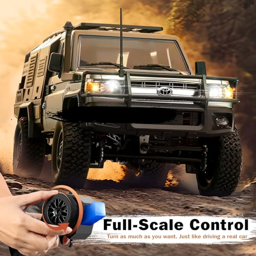 1/12 RC Crawler, MN82S RC Rock Crawler 4x4 Toyota LC79 RC Truck, 2.4GHz Remote Control Off Road Car with LED Lights for Adults, Hobby Grade RTF Toy Vehicle Gifts - Image 5