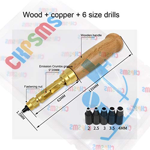 CKPSMS Marca – #KP-19082-N 1 conjunto 6 em 1 ferramenta de perfuração automática para costura de cou