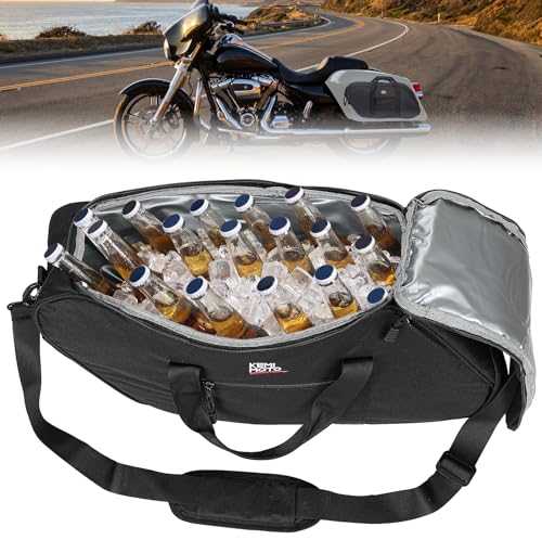 KEMIMOTO Saddlebag Cooler Bag, Keeps Hot & Cold Up to 7.5 Hours Insulated Cooler Bag Leakproof EVA for Touring Road Glide Street Glide Road King Tear-Resistant Road Trips Camping Picnic Travel