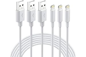 iPhone Cables 3FT 3Pack - MFi Certified Lightning to USB A Charging...
