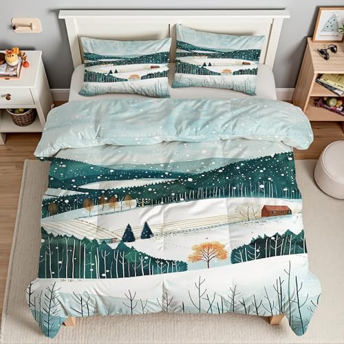 Parure flocon de neige 220x240 en microfibre douce avec fermeture éclair rapide - 3