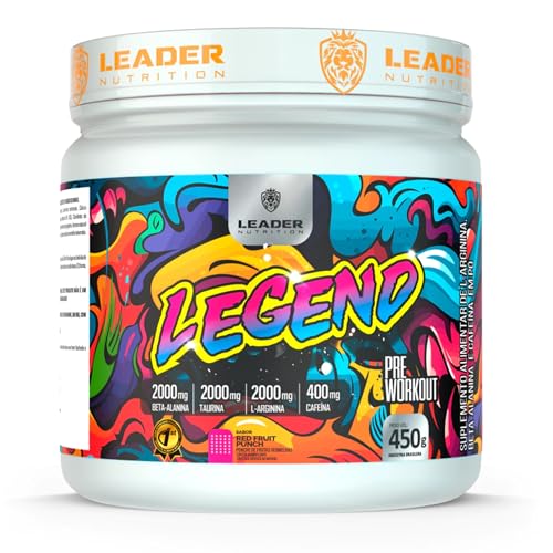 Pré Treino Workout Legend 450g Leader Nutrition Sabor Red Fruit Punch