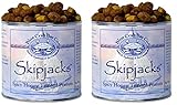 Blue Crab Bay Co. 'Skipjacks' - Spicy Honey Roasted Peanuts - 12 Oz. Tin (Pack of 2)