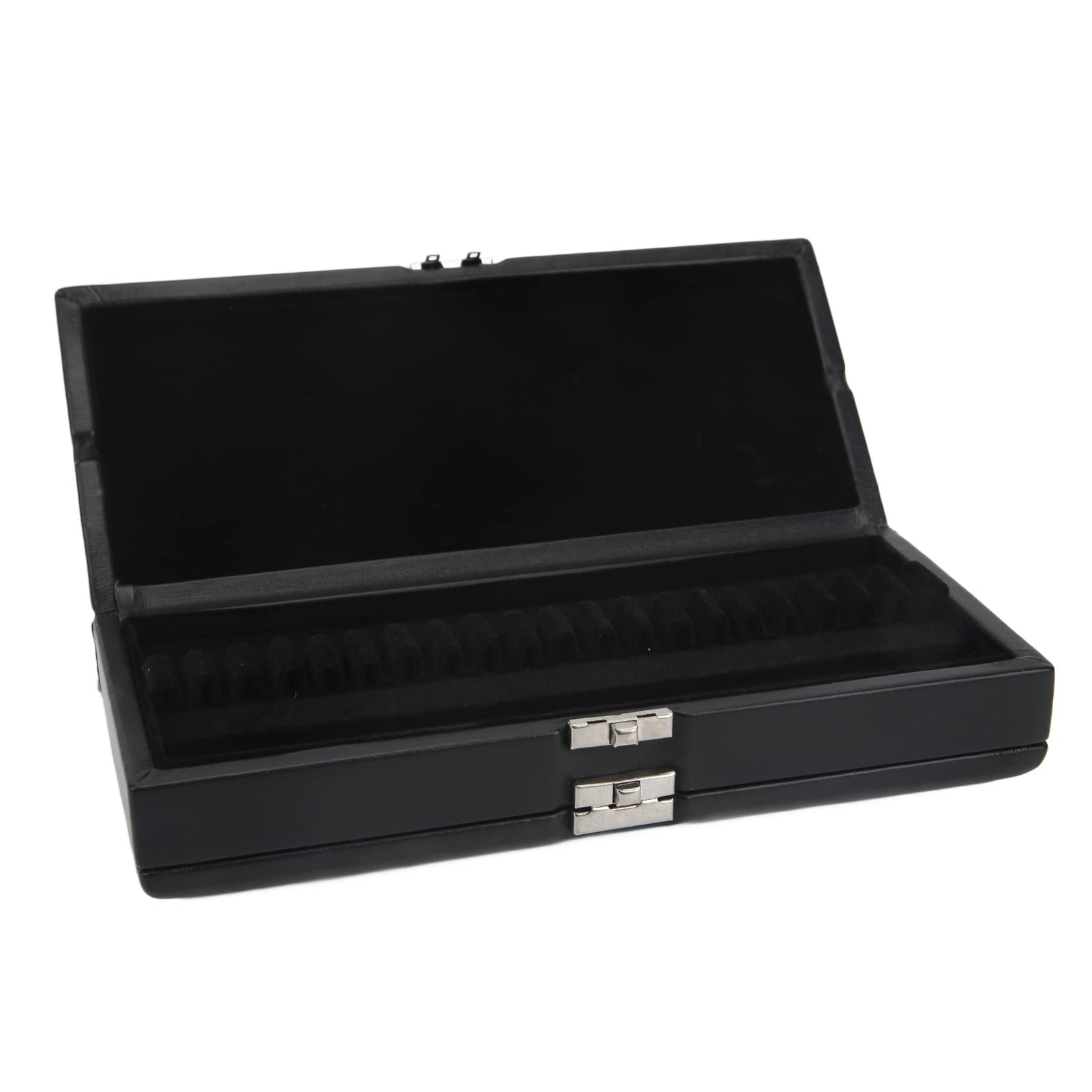 Boîte de Support élégante en Cuir PU Noir de Grande capacité pour Accessoires de Hautbois, Tissu Intérieur Doux, Double Couche pour 40 Anches, Cadeau pour Musiciens