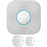Nest S3000BWES Protect 2nd Generation Smoke/Carbon Monoxide Alarm Battery Bundle with Deco Gear 2 Pack WiFi Smart Plug