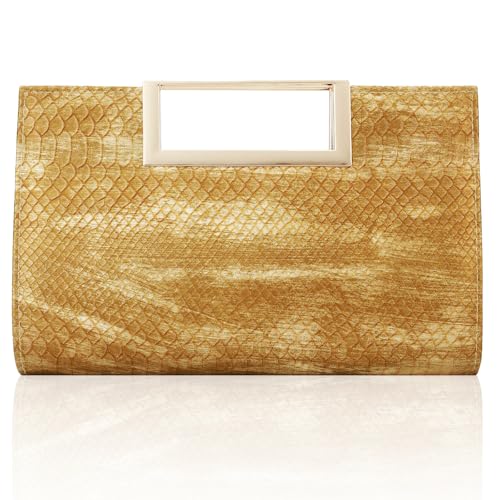 Image of Gets Clutch Purses for Women PU Leather Evening Handbag for Formal Wedding Party Clutches Small Crossbody Bag with Chain