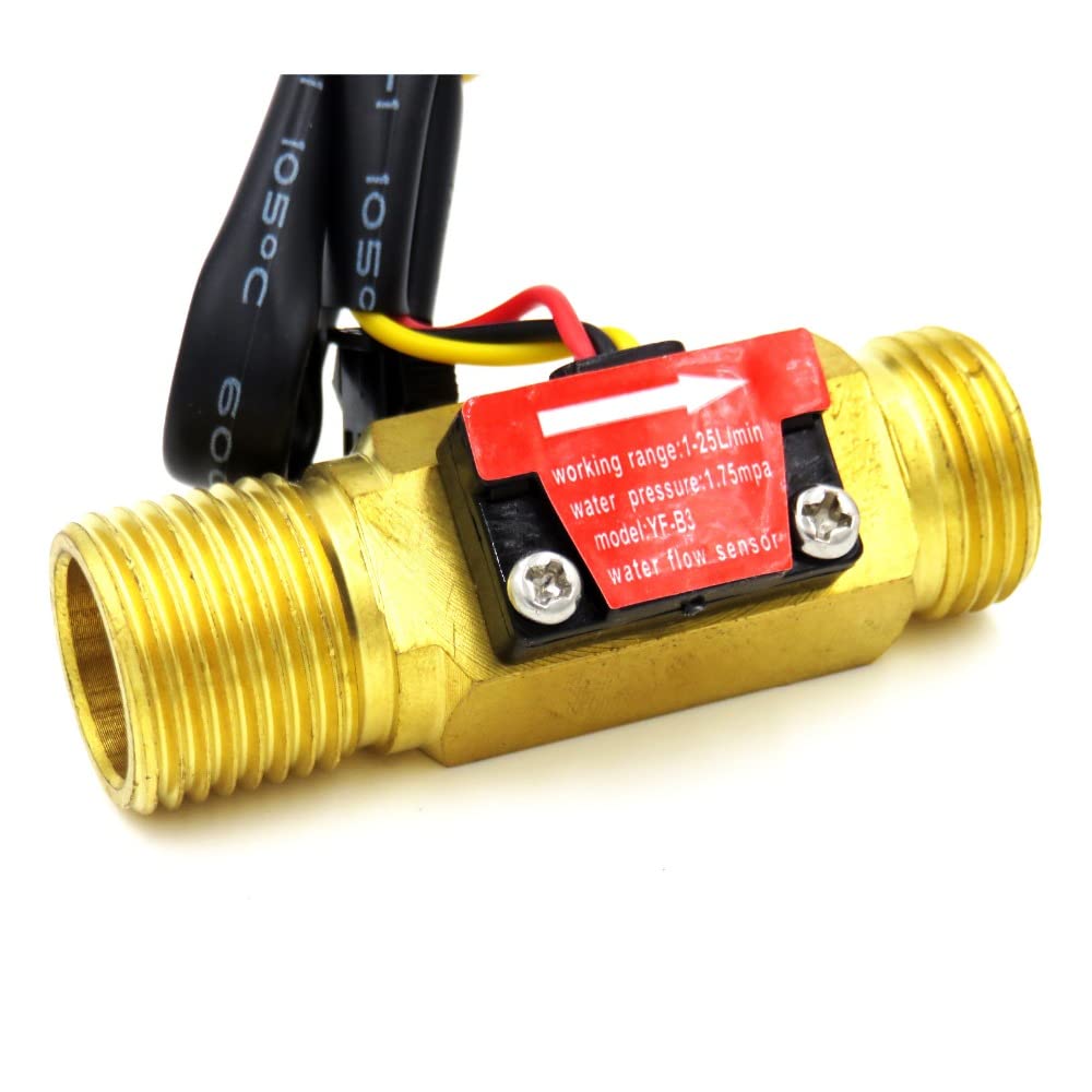 Medidor de flujo digital BSP G1/2 Sensor Hall Turbina 1-25L/min turbina agua
