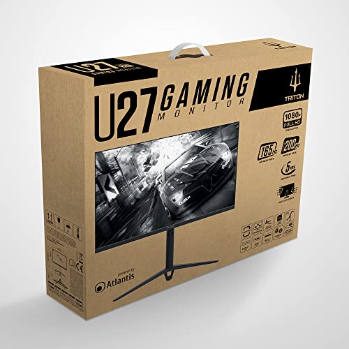 ATLANTIS Monitor 27 pollici Gaming 165Hz 180Hz OC, schermo 27", Full HD 1920x1080, HDMI e DP, MULTIMEDIALE, FreeSync, alzabile inclinabile, pivot risposta 5ms, Contrasto 3000:1, Angolo 178/178 - Monitor - Immagine 9