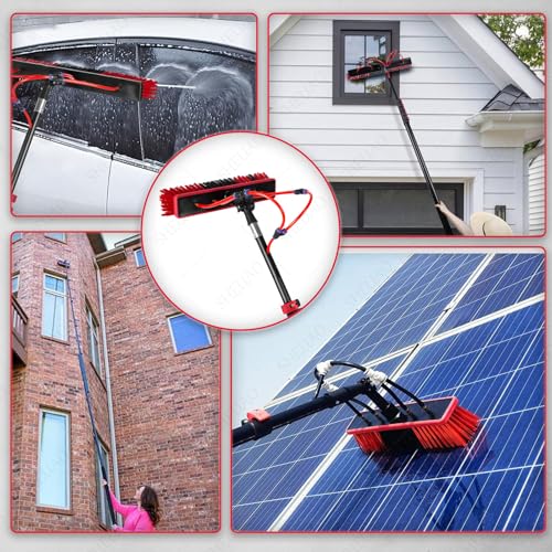 Pértiga extensible con suministro de agua para limpieza de ventanas y terrazas 8