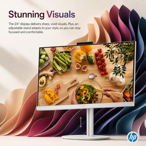 HP OmniStudio 24" Full HD All-in-OneDesktop Computer, 16GB DDR5 RAM, Intel Quad-Cores, 128GB SSD, WiFi6, Keyboard & Mouse, Windows 11 - Image 8