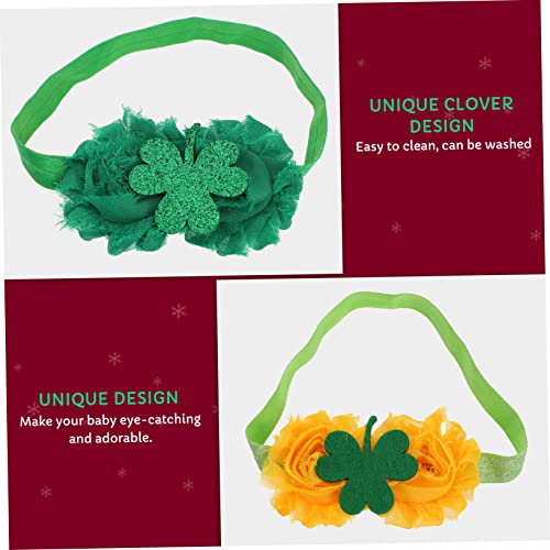 HONMEET 4 peças de faixas de cabelo para bebês, faixas elásticas para bebês e crianças, tiara para b