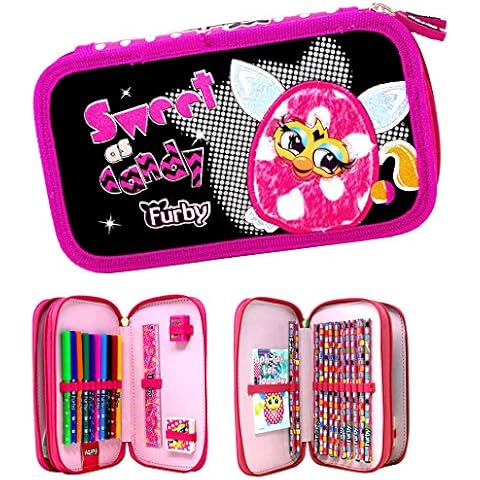 Furby 27 Piece Filled Double Pencil Case Cover