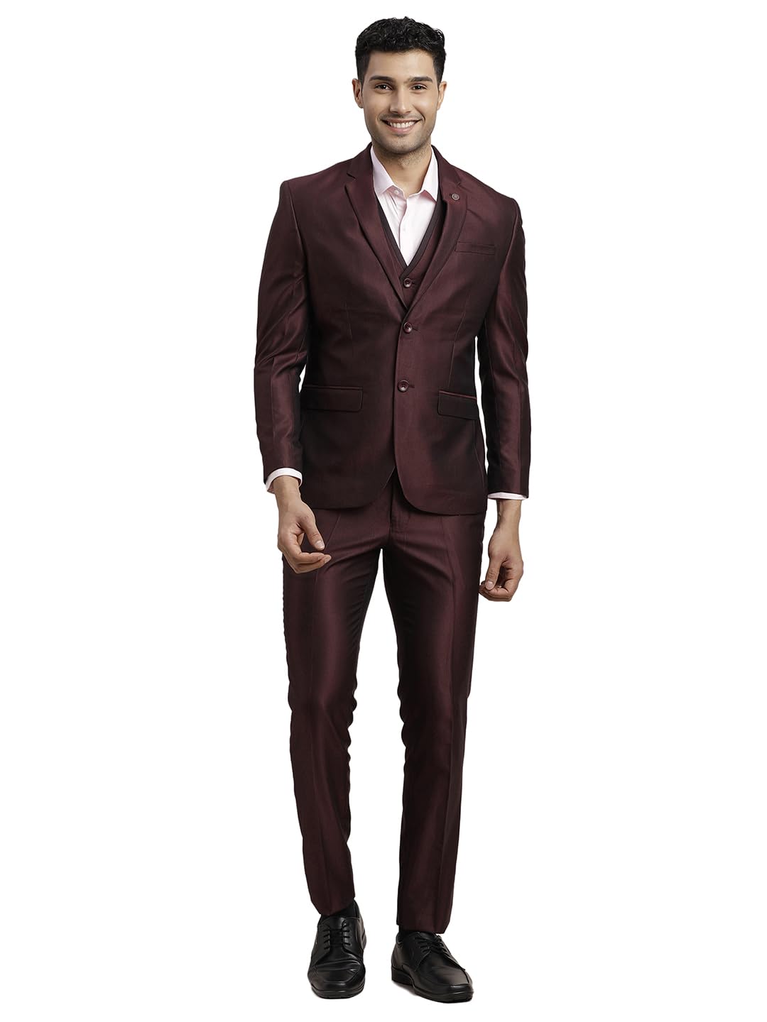 turtle Men Poly-Viscose Dobby Print Full Sleeve Three Piece Party Suit-picture-29