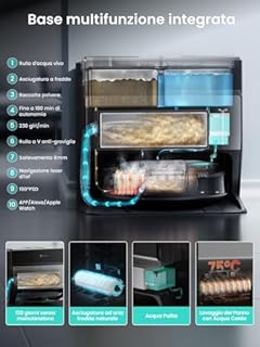 Lefant M5 Pro Robot Aspirapolvere Lavapavimenti con Rullo, Autopulizia Rullo, Sistema Anti-Groviglio, Stazione Automatica 120 Giorni, Aspirazione 18000 Pa, Controllo Vocale, Argento