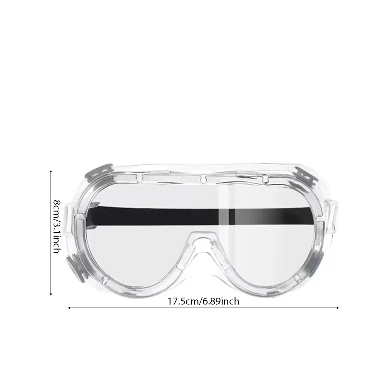 2/10 PC Gafas de seguridad for el trabajo Gafas protectoras a prueba de viento y polvo Anti-vaho Protección de laboratorio Gafas for parques acuáticos