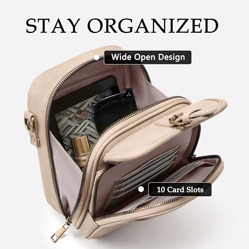 Image of Small Crossbody Bag for Women with Card Slots Vegan Leather Messenger Bag Men Wallet, Cross Body Anti-theft Shoulder Purse