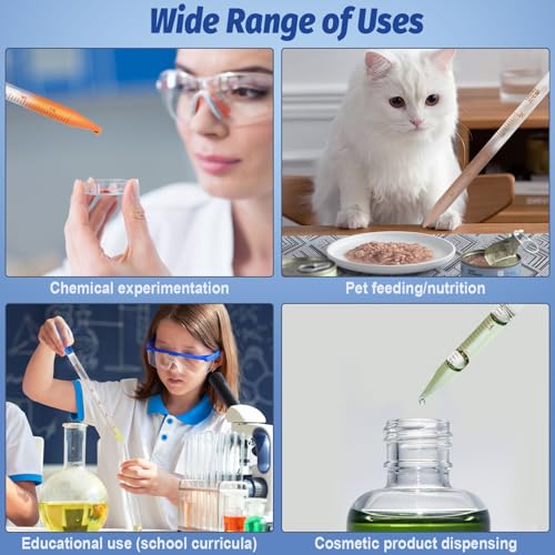 Glaspipette Pipette 10ml,2 Stück Glas Pipetten,Transfer Pipette,10ml Tropfpipette Flüssigkeiten Messpipette,Pipette Groß mit Gummi-pipettierball x 2 + Reinigungsbürste x 1