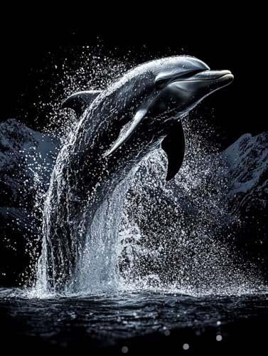 Pintar por Numeros Adultos Delfín, Pintar por Numeros Animal,...