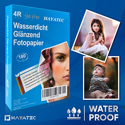 100 Blatt fotopapier 10x15 hoch glänzend tintenstrahldrucker 180g/m² Photopapier Fotokarten Photokarten Sofort Trocken Wasserfest Hochweiß fotoblätter