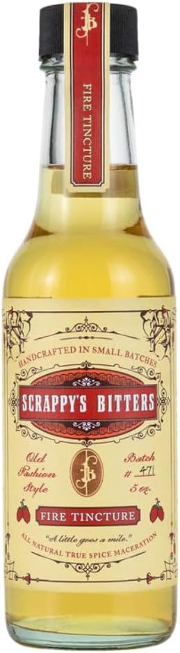 Scrappy's Bitters - Fire Tincture, 5 oz - Organic Ingredients, Finest Herbs & Zests, No Extracts, Artificial Flavors, Chemicals or Dyes. Made in the USA!