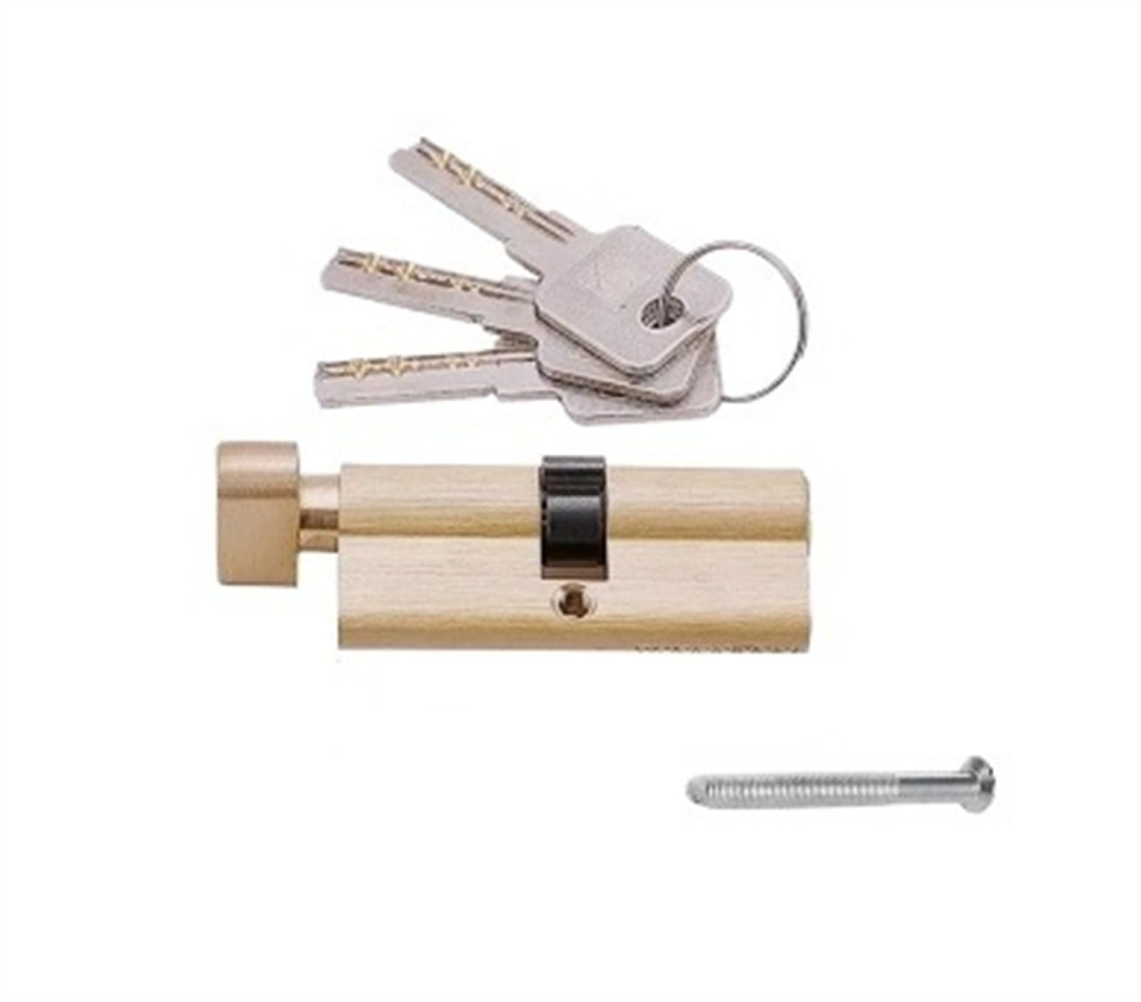 Euro Cylinder Lock Single Open with Keys 70x32cm Copper Core Theft Door Lock Cylinder Strong(75x32cm Copper)