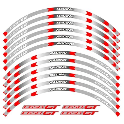 Autocollant Réfléchissant de Jante 15 Pouces Moto BMW C650GT Bande Imperméable Haute Visibilité