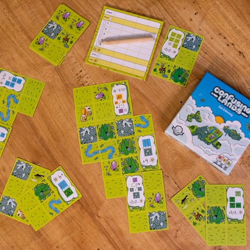Confusing Lands juego de mesa compacto para 1-2 jugadores miniatura 2