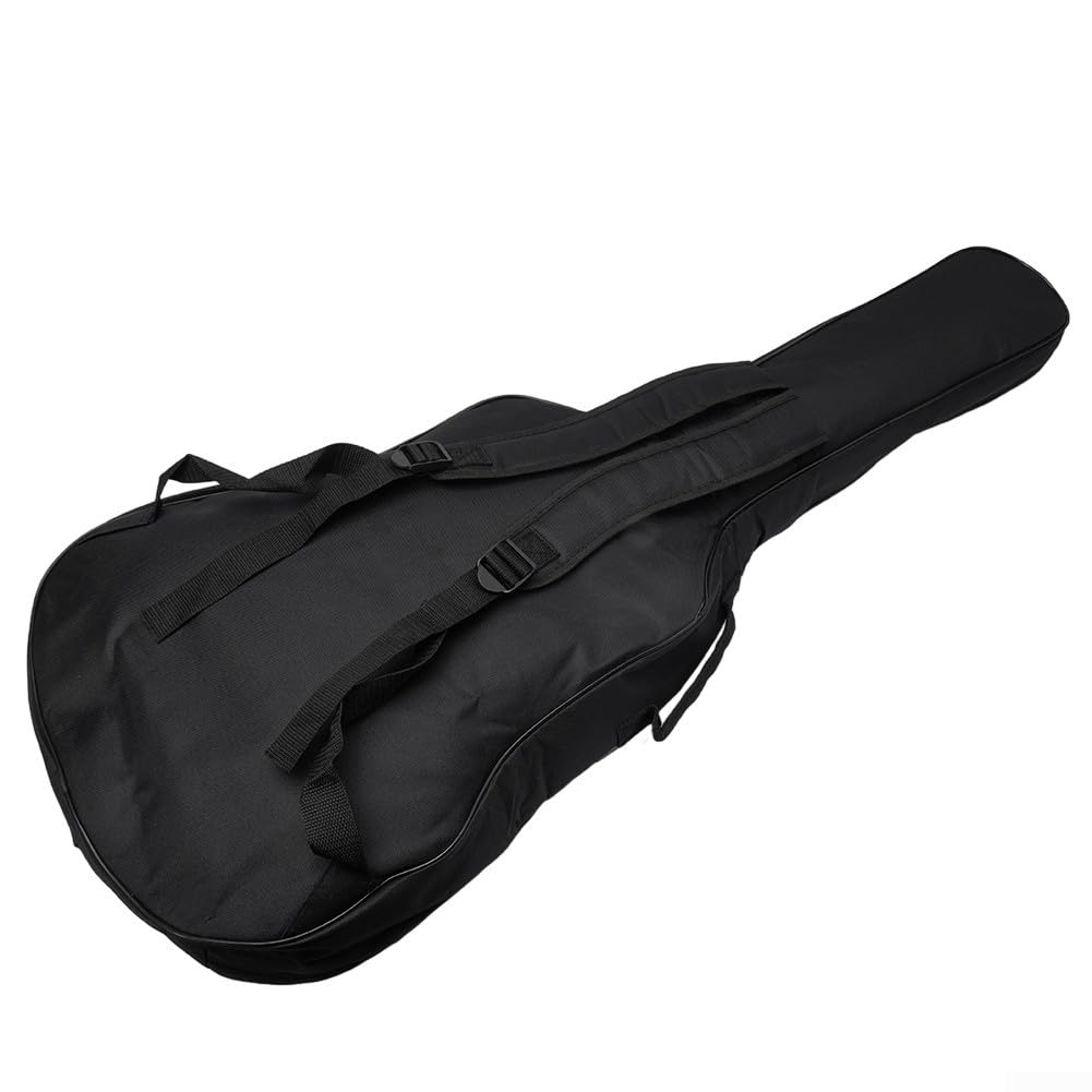 Lecreatekit Sac de transport rembourré pour guitare de taille standard - Noir - Étanche - En tissu - Pour guitares acoustiques, Noir