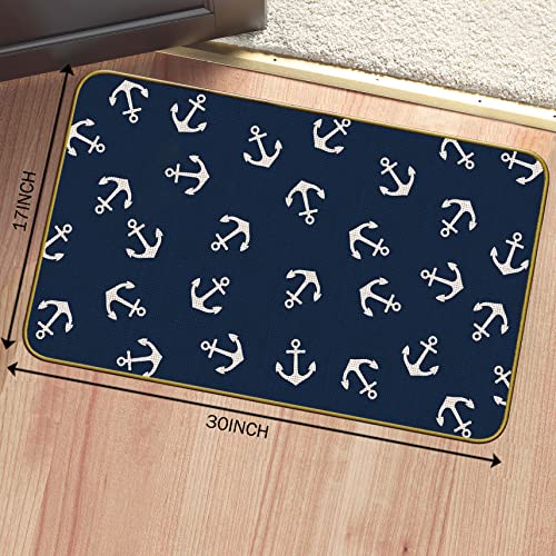 Mingnei Nautical Door Mat, Boat Floor Mats for Floor Rug, Welcome Nautical Boats Ship Kitchen Home Doormat Door Mat for Front Indoor Outdoor Rug 30 x 17 - Image 3
