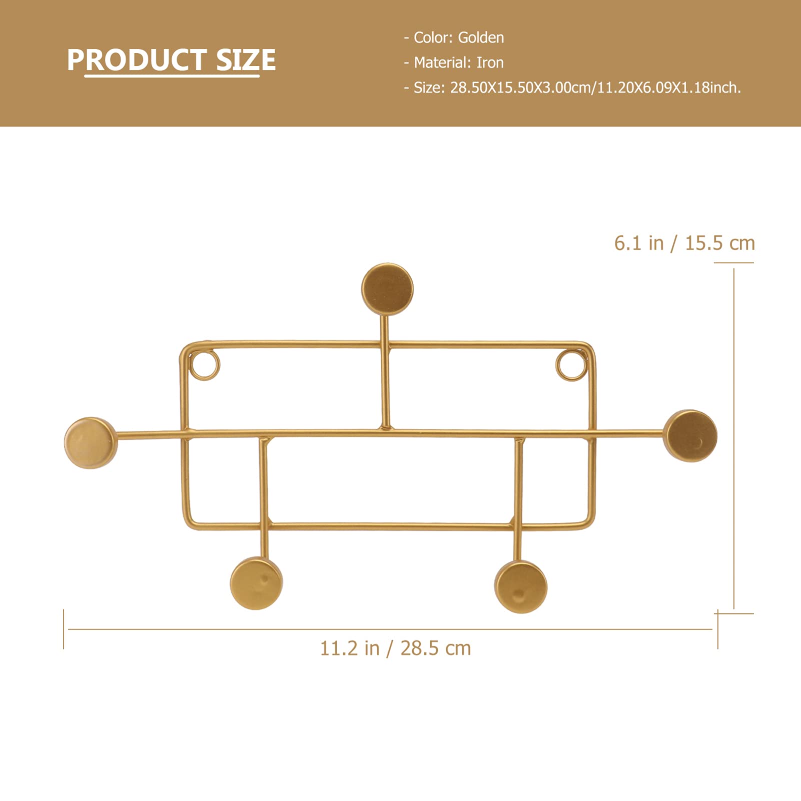 ISCBAFYX 2 Asciugamani in Metallo Portamonete Montati su Rack Organizzazione Chiavi Battute Cappelli da Cucina Berretto Senza Traccia Versatile Porta Tazza in Ferro Appendiabiti Pesante Cappello per