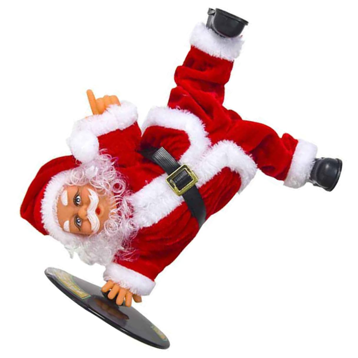 Alipis Babbo Natale che Balla Decorazione Natalizia Elettrica Bambola Danzante per Feste di Natale Ornamento da Tavolo per Interni