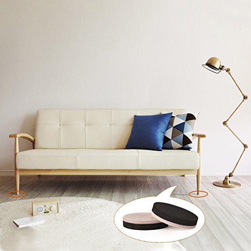 24 Pieces Furniture Sliders 2 Inch Round Felt Furniture Slider Reusable Heavy Duty Furniture Moving Pads For Hardwood Floors And Other Hard Surfaces #TOP4