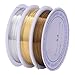 Produktbild 0,4 mm Kahl Kupferdraht Rolle Trüben Beständig Kupferdraht für Schmuck Beading und Handwerk Herstellung, 3 Stück