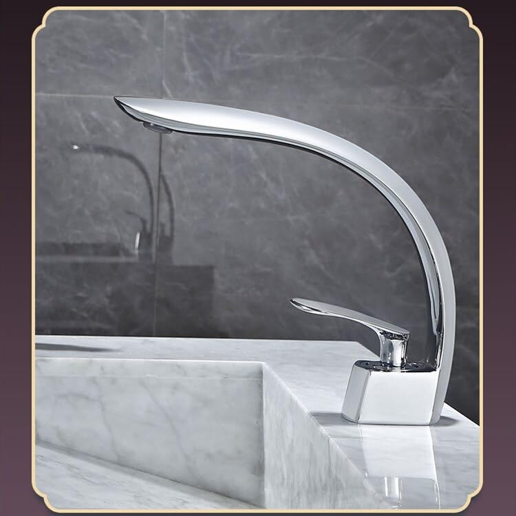 Mitigeur de lavabo moderne chrome pour sublimer votre vasque de salle de bain