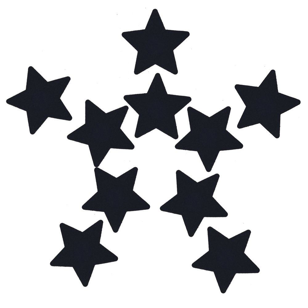 Ypser Women's Black Star 5 Pairs Stars Breast Petals Multi Colors Nipple Cover Disposable Satin Pasties