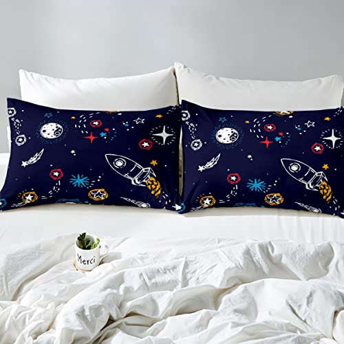 Housse de couette espace extra-atmosphérique douce et lavable